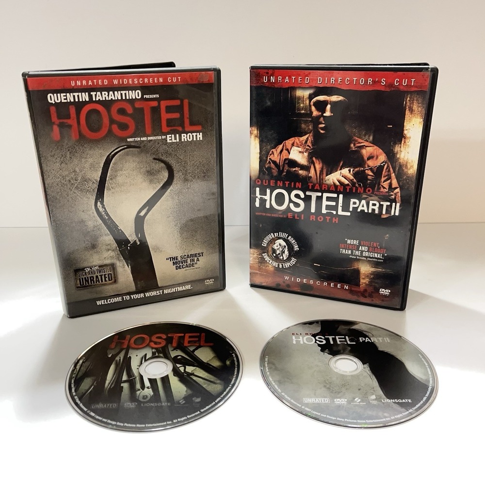 Hostel & Part 2 DVD Lot Widescreen Unrated Directors Cut Eli Roth Horror Gore
